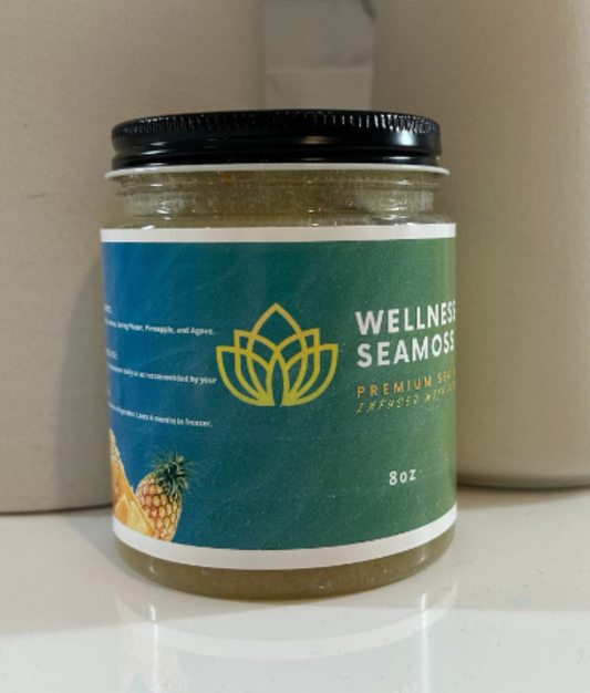 Mango Infused Seamoss Gel 8oz made with 100% organic wildcrafted seamoss |  Kerwins Sea Moss
